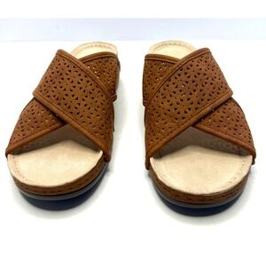 CLIFFS COLLET WEDGE SANDAL Women's BROWN SIZE 7 NWT/BOX